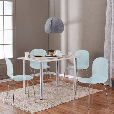 Meja Makan Minimalis dari Logam - F5403