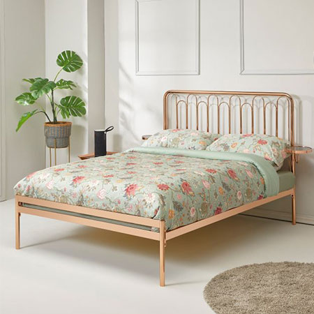 Tempat Tidur Logam Emas Elektroplating - 1202