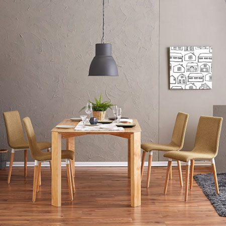 Meja Makan Kayu Karet - F5402