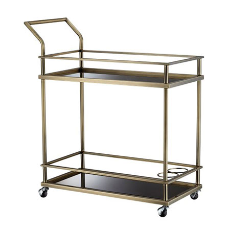 Carrello bar in metallo ottone anticato - F344、F346 Carrello bar in metallo ottone anticato - F344、F346