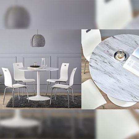 Tavolo da pranzo con finitura in marmo - F569-P