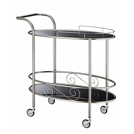Carrello bar in nichel metallizzato - F350