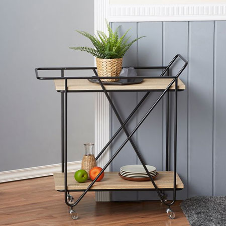 Black Metal Bar Cart - F347