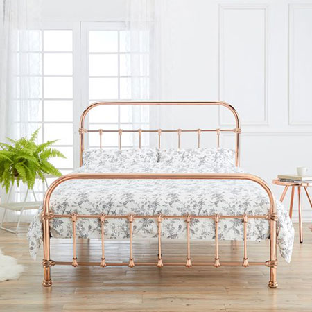 Cama de metal banhada a ouro rosa - 0505、0709、0801 Cama de metal banhada a ouro rosa - 0505、0709、0801