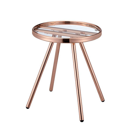 Mesa de cabeceira de vidro e metal - 0408、0504、0507、0610 Mesa de cabeceira de vidro e metal - 0408、0504、0507、0610